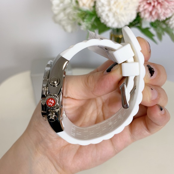 Michele MWW12F000090 Jellybean Stainless White Watch - Picture 6 of 7